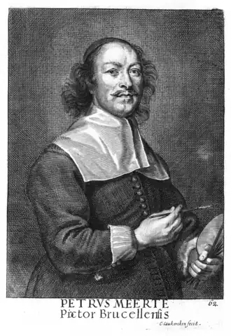Portret van Pieter Meert gegraveerd door Joannes Meyssens