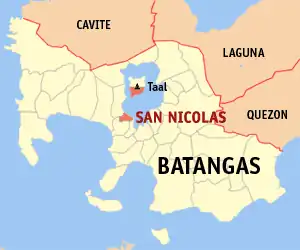 Kaart van San Nicolas