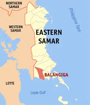 Kaart van Balangiga