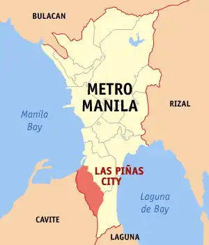 Kaart van Las Piñas