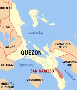 Kaart van San Narciso