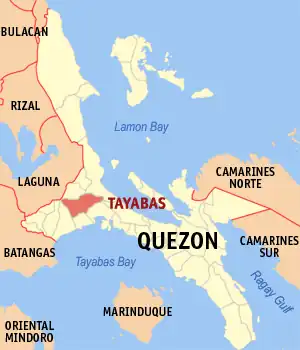 Kaart van Tayabas