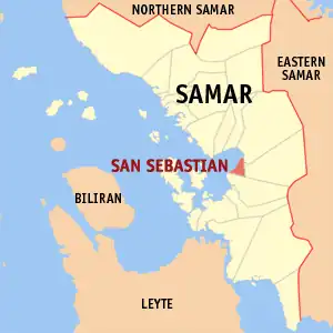 Kaart van San Sebastian