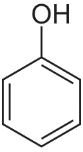 Structuurformule van fenol