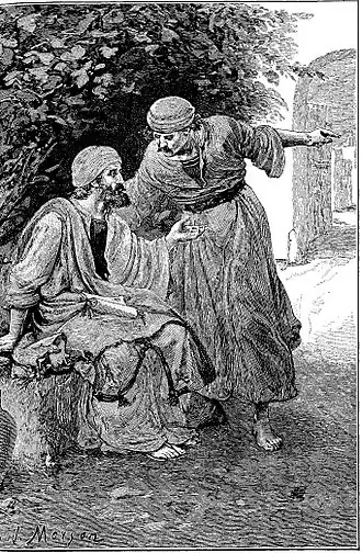 Filippus en Natanaël (Gravure van W.J. Morgan)