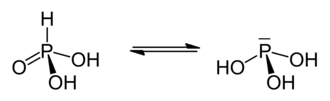 Tautomerie bij fosforigzuur