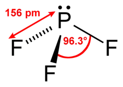 Structuurformule van fosfortrifluoride