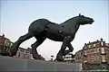 Boerenpaard, bronzen beeld