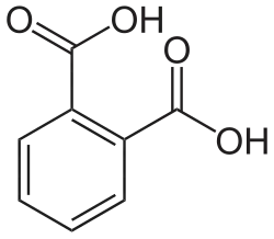 Structuurformule van ftaalzuur