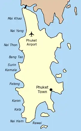 Kaart van Phuket