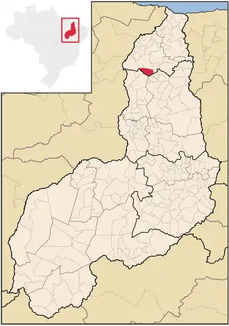Kaart van Cabeceiras do Piauí