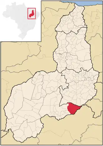 Kaart van Dom Inocêncio