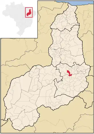 Kaart van Santa Cruz do Piauí