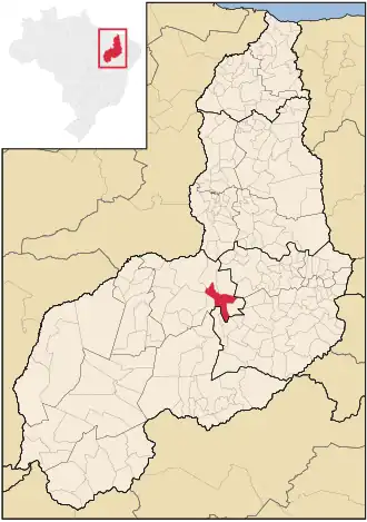 Kaart van São José do Peixe