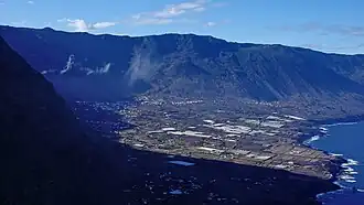 Pico de Malpaso (midden) gezien vanaf de Mirador de la Peña