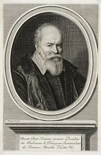 Pierre Jeannin, gravure van Robert Nanteuil (1656)