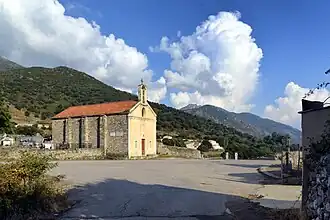De Col de Sainte-Marie met de kerk "Santa Maria Assunta"