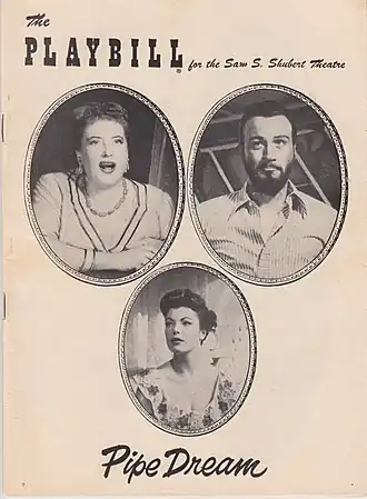 Playbill-voorpagina van de Broadway-productie uit 1955 met Helen Traubel, William Johnson en Judy Tyler