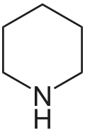 Structuurformule van piperidine