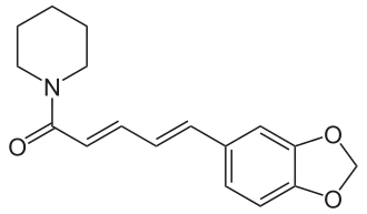 Structuurformule van piperine