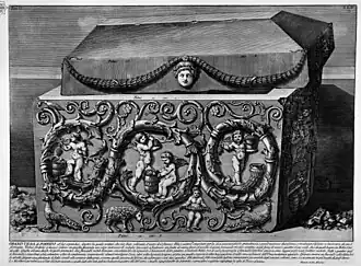 Ets van de sarcofaag van Constantina, Giovanni Battista Piranesi, 1756