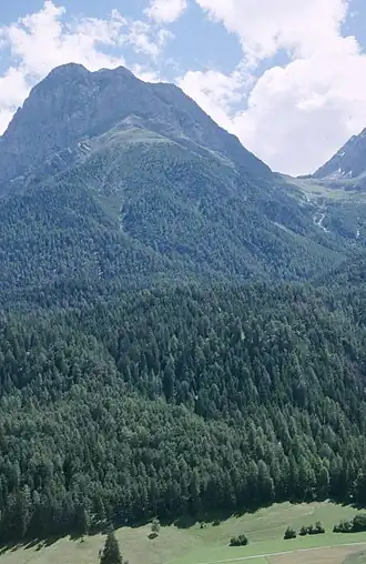 De Piz Lischana vanuit het noordwesten