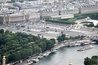 De Place de la Concorde in 2011,gezien vanaf de Eiffeltoren