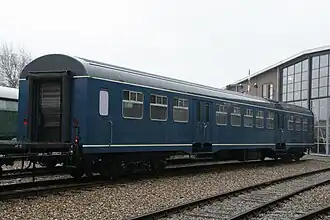 Plan W-rijtuig  B 4118 in het Spoorwegmuseum.