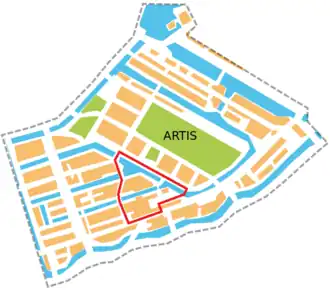 Kaart van Roeterseiland