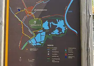 Kaart van het natuurreservaat met wandelpad