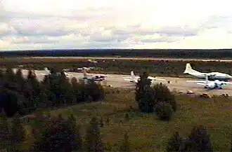 de luchthaven in 1998