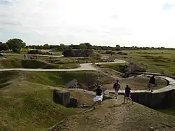 Huidig landschap van Pointe du Hoc