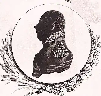 Profieltekening van Willem du Pont