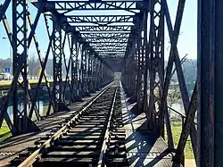 Spoorbrug over de Adour bij Saint-Sever.