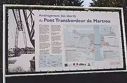 infopaneel over de zweefbrug na de restauratie