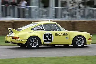 De Porsche Carrera RSR waarmee Dave Helmick in 1973 de 12 uur van Sebring won.