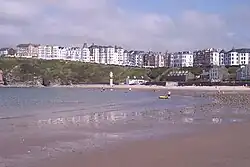 Port Erin vanaf de zee gezien.