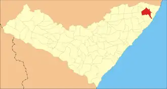 Kaart van Porto Calvo