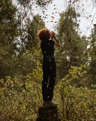 Desiree Dolron in Mexico tijdens het maken van haar serie Monarch (2018).