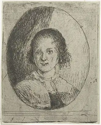 Portret van Christina Chalon door haar broer Jan