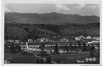 Podnart op een ansichtkaart uit de periode 1928-1947