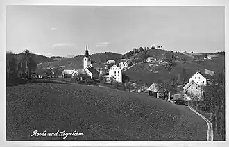 Ansichtkaart met afbeelding van Rovne (tussen 1928 en 1947)