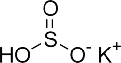 Structuurformule van kaliumbisulfiet