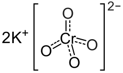 Structuurformule van kaliumchromaat