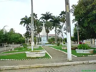 Het plein praça do Cristo in Gloria do Goitá