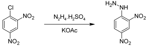 Synthese van 2,4-dinitrofenylhydrazine