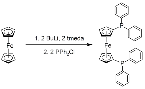Synthese van 1,1'-bis(difenylfosfino)ferroceen