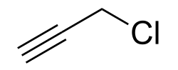Structuurformule van 3-chloorpropyn