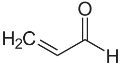 Structuurformule van acroleïne