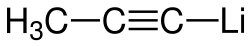 Structuurformule van propynyllithium